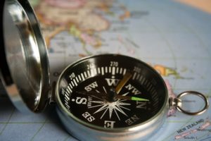 kompas, mapa, komunikácia