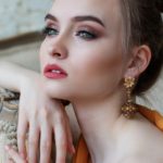 krasna, sexy, zena, zamyslena